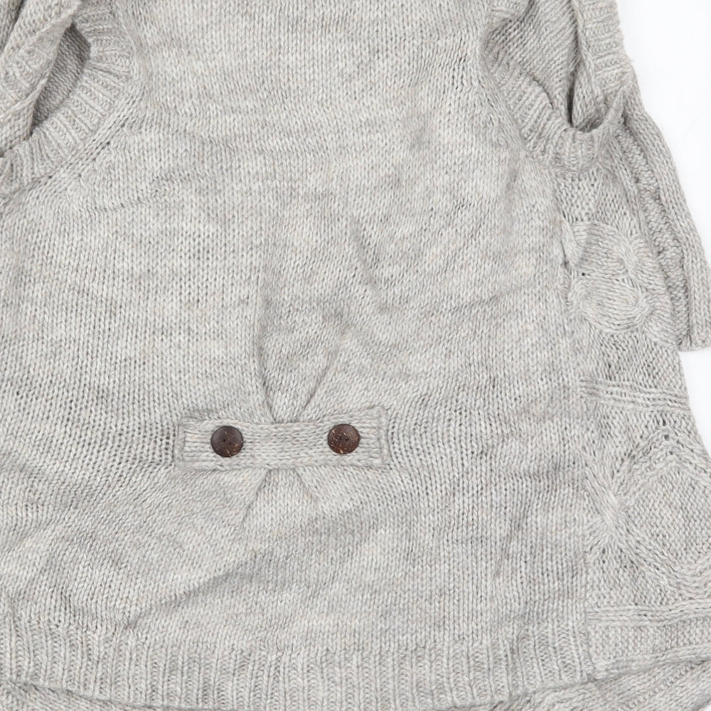 Marks and Spencer Womens Grey  Knit Cardigan Jumper Size 12