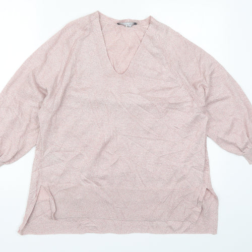 Marks and Spencer Womens Pink  Knit Pullover Jumper Size S