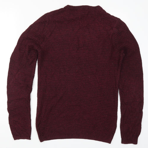Cedar Wood State Mens Red  Knit Pullover Jumper Size XS