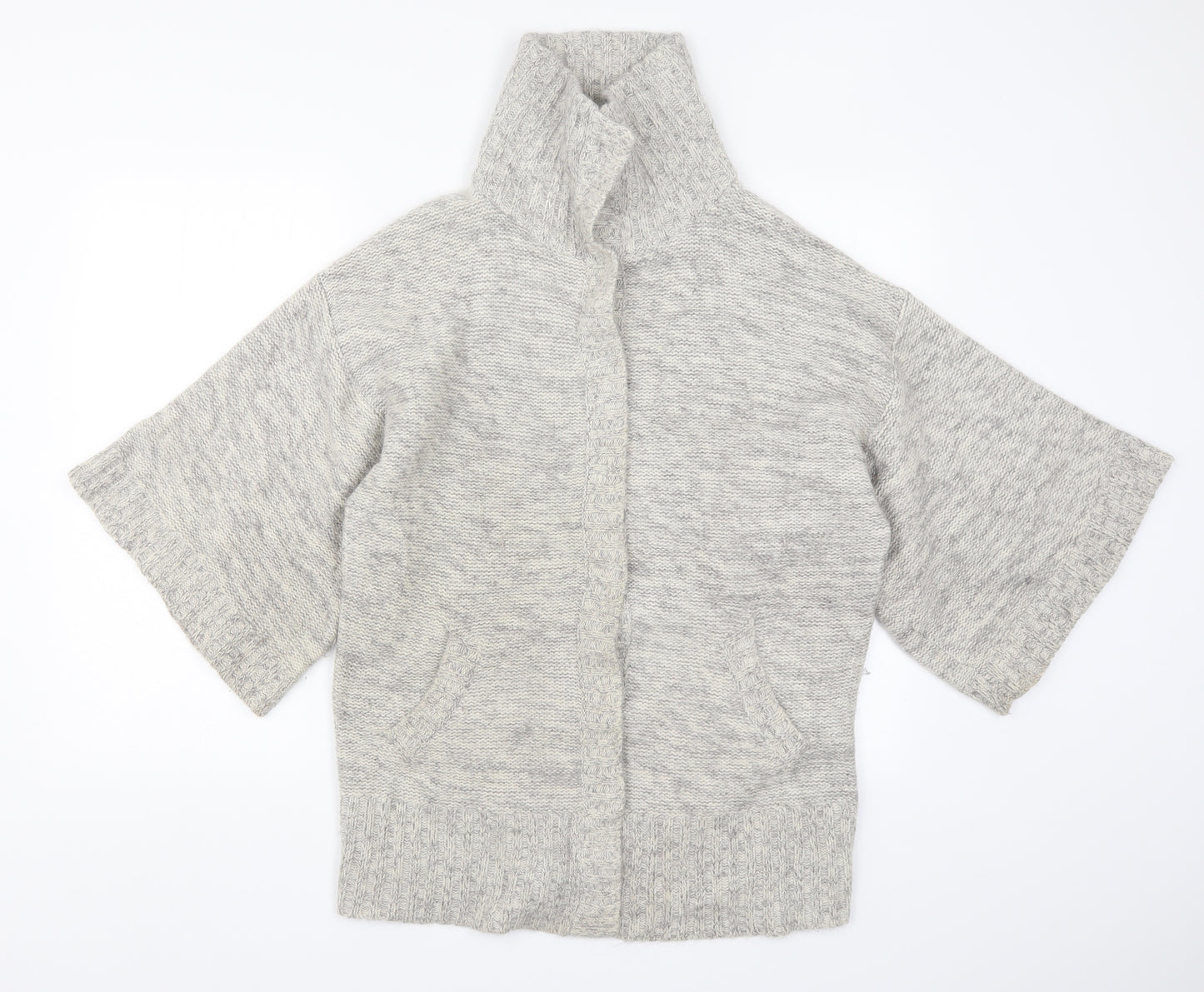 Monsoon Womens Grey  Knit Cardigan Jumper Size 12