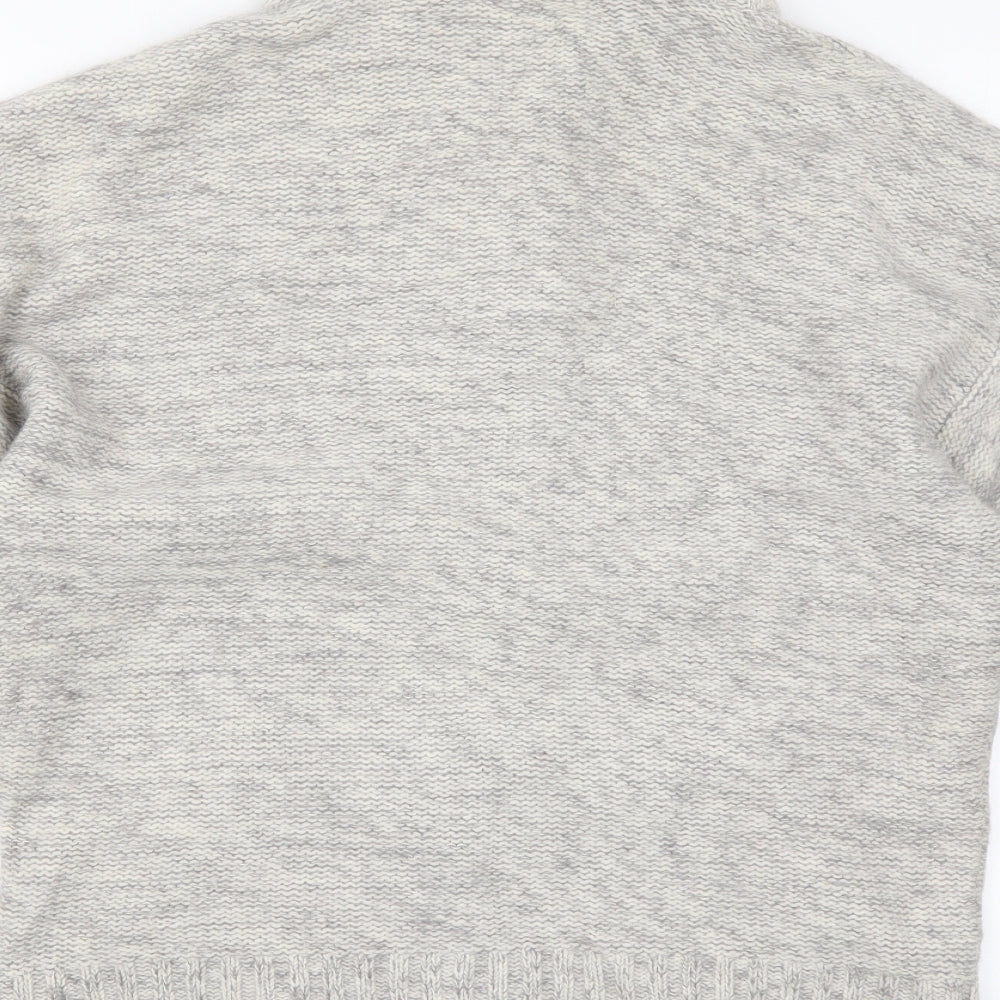 Monsoon Womens Grey  Knit Cardigan Jumper Size 12