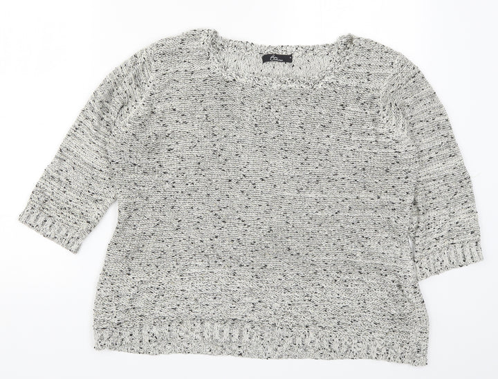 Bonmarché Womens Grey Knit Pullover Jumper Size M