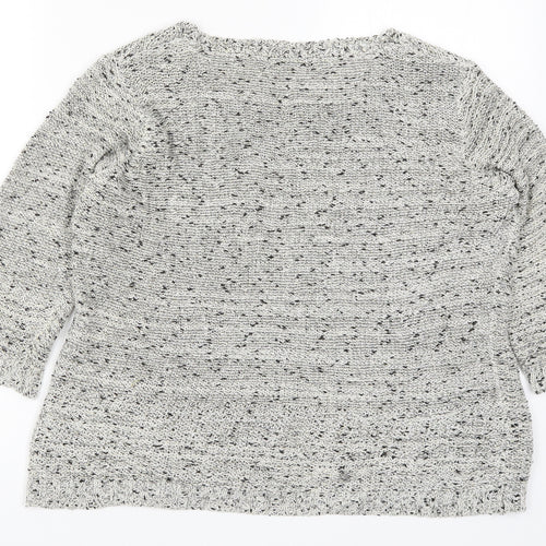 Bonmarché Womens Grey  Knit Pullover Jumper Size M
