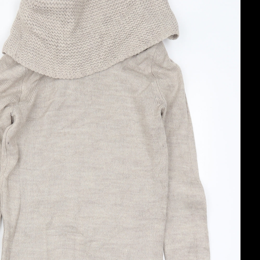 H&M Womens Beige  Knit Jumper Dress  Size S