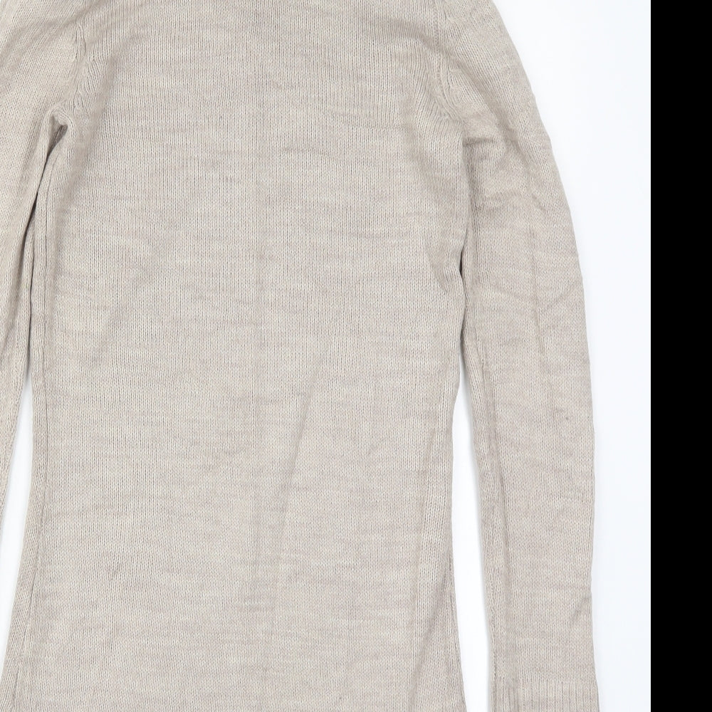 H&M Womens Beige  Knit Jumper Dress  Size S