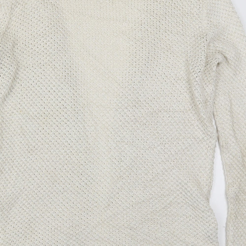 F&F Womens Beige  Knit Cardigan Jumper Size 14