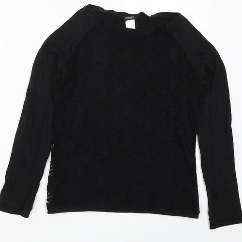 La Redoute  Womens Black  Lace Pullover Jumper Size 10