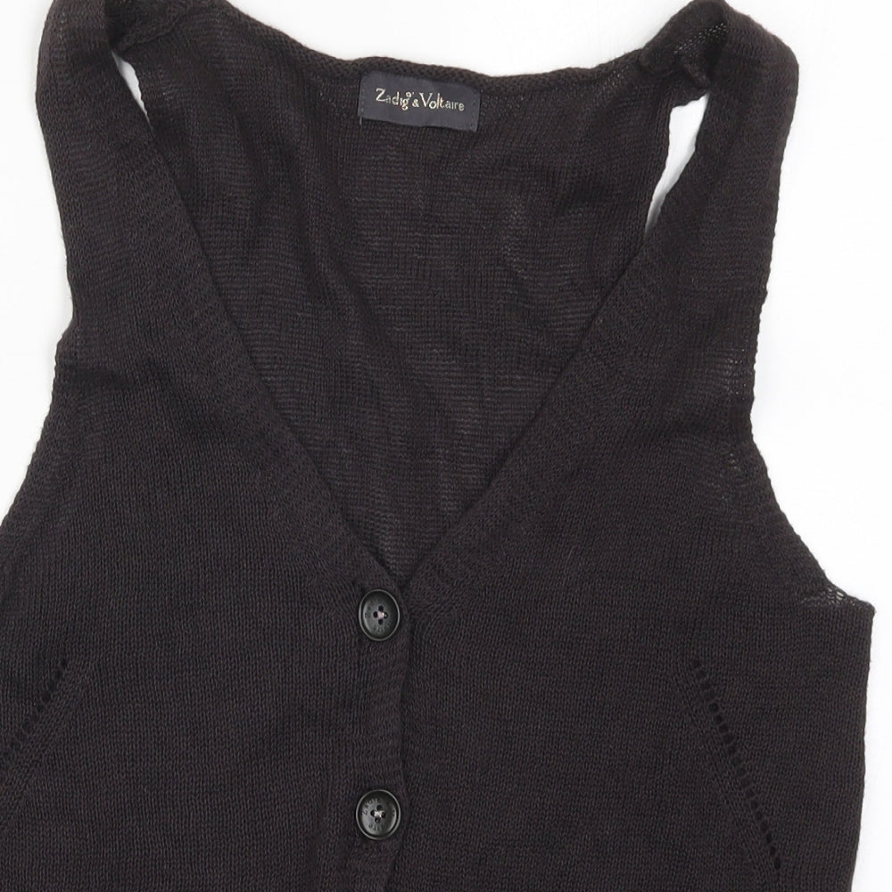 Zadig & Voltaire Womens Brown   Cardigan Jumper Size M  - Just Rock