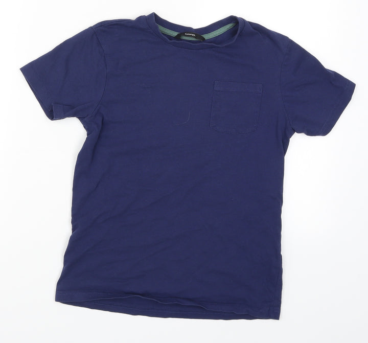 George Boys Blue   Basic T-Shirt Size 9-10 Years