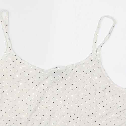 Primark Womens White Polka Dot  Basic Tank Size 14