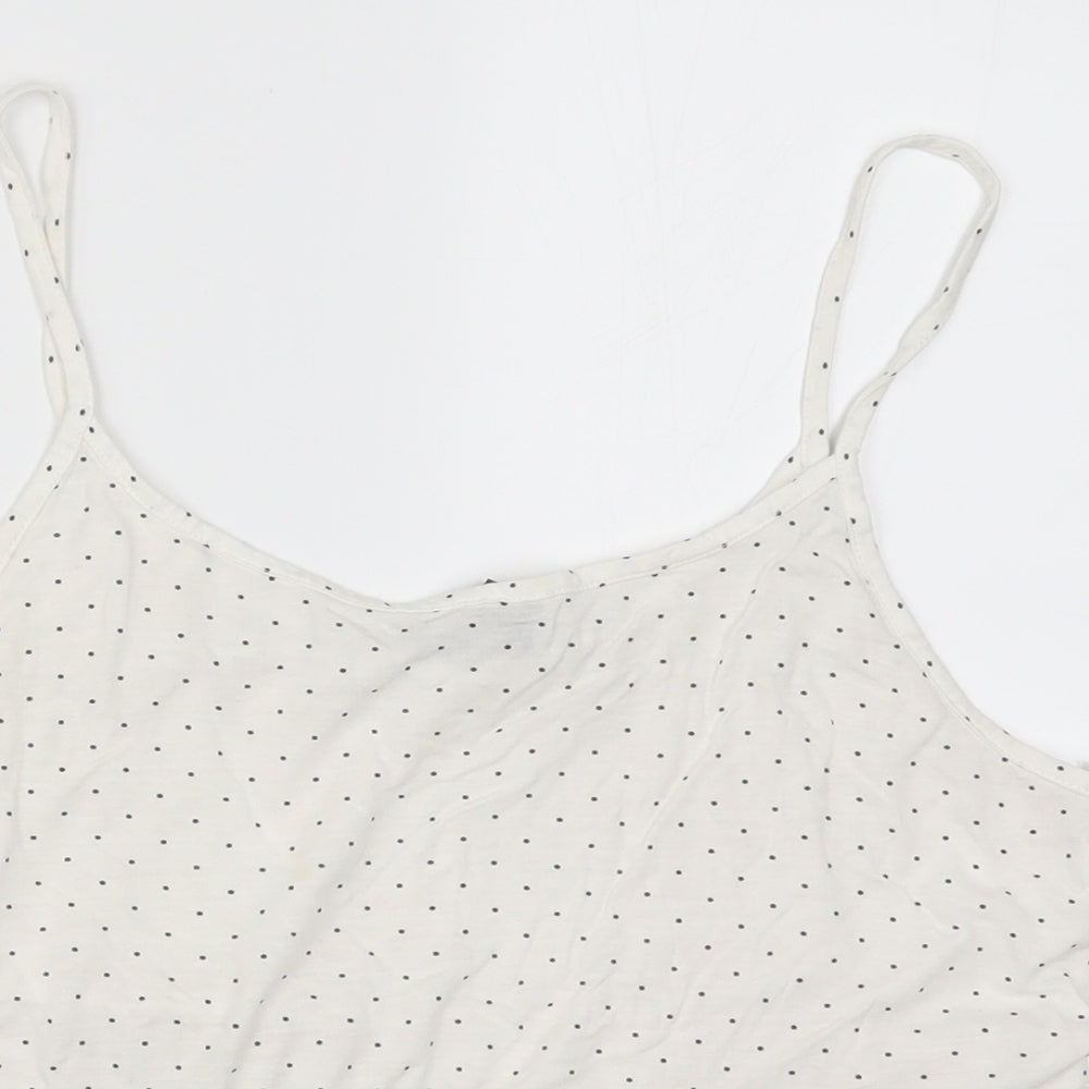 Primark Womens White Polka Dot  Basic Tank Size 14