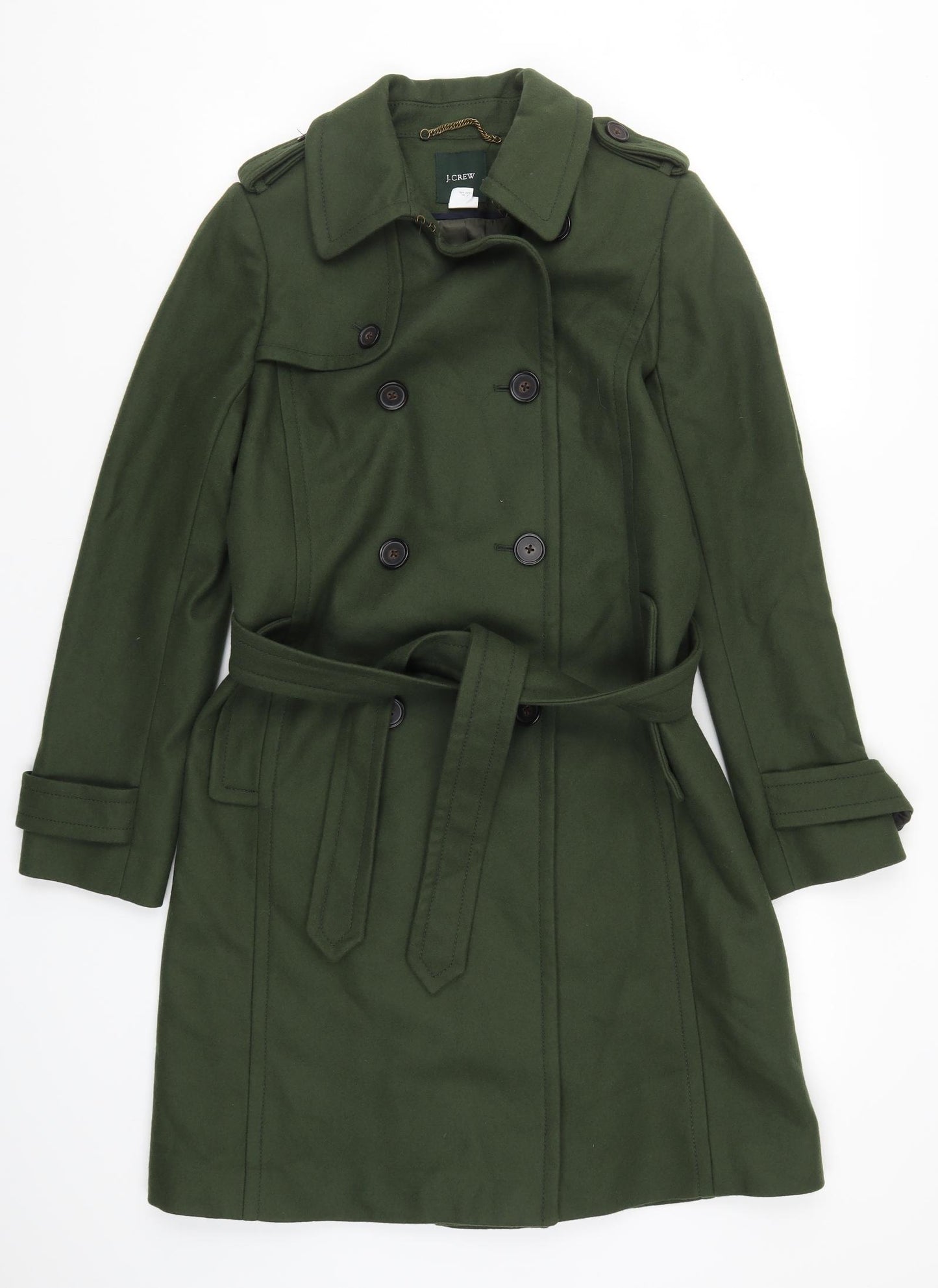 J Crew Womens Green   Pea Coat Coat Size 6
