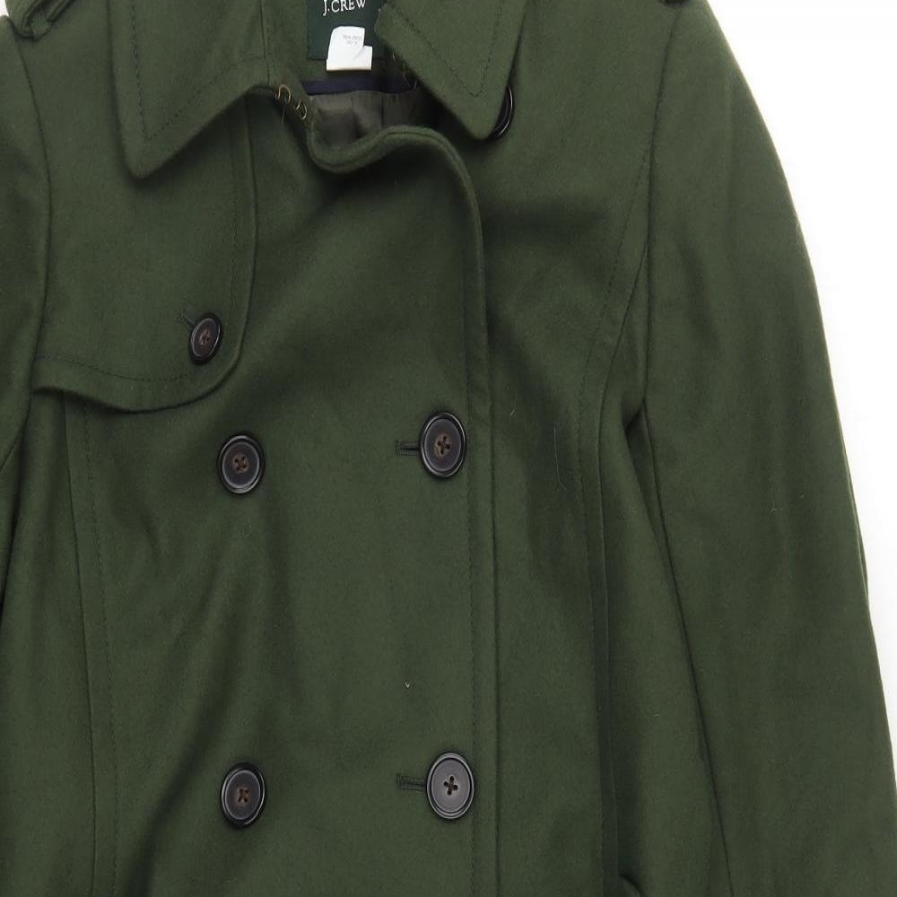 J Crew Womens Green   Pea Coat Coat Size 6