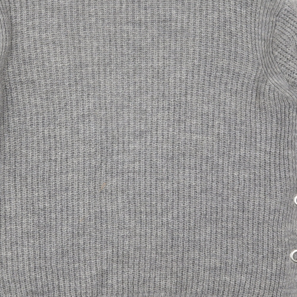 Primark Womens Grey  Knit Cardigan Jumper Size 10