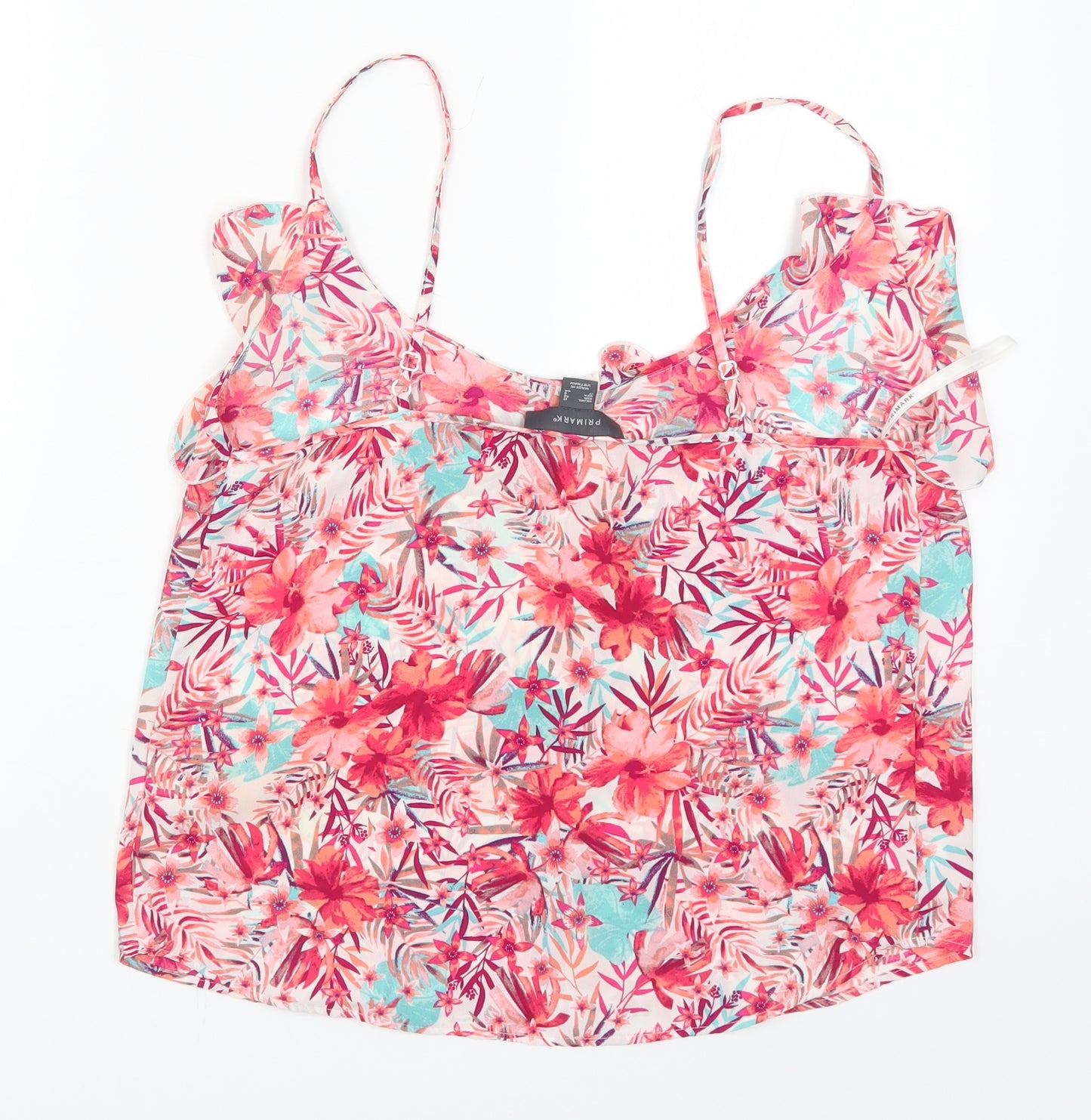 Primark Womens Pink Floral  Basic Tank Size 12