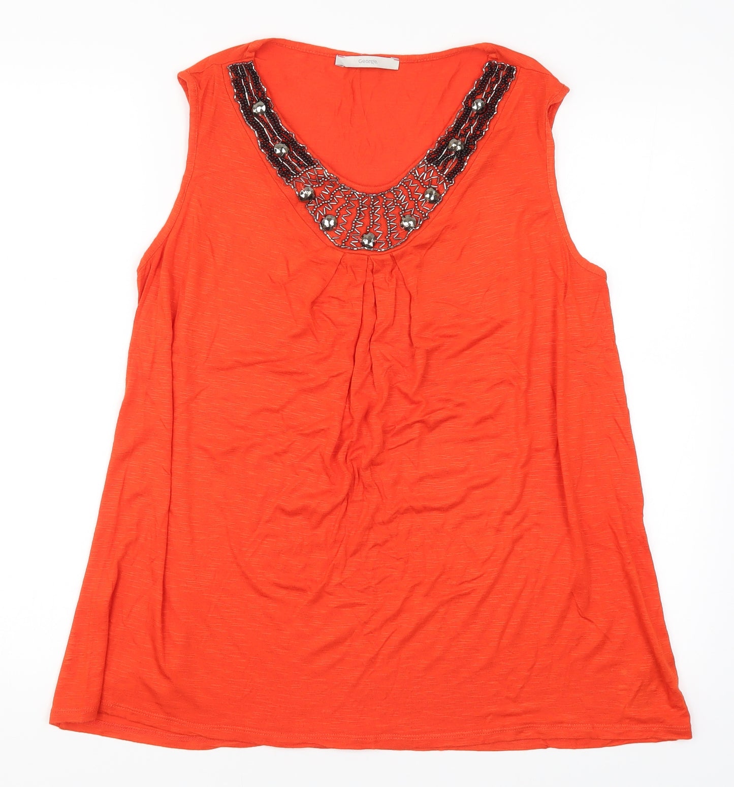 George Womens Orange   Basic Tank Size 14