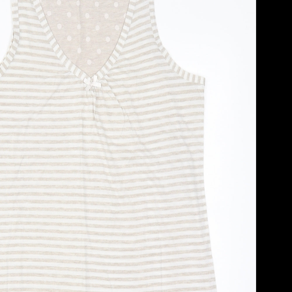 Matalan Womens Beige Striped  Top Dress Size M