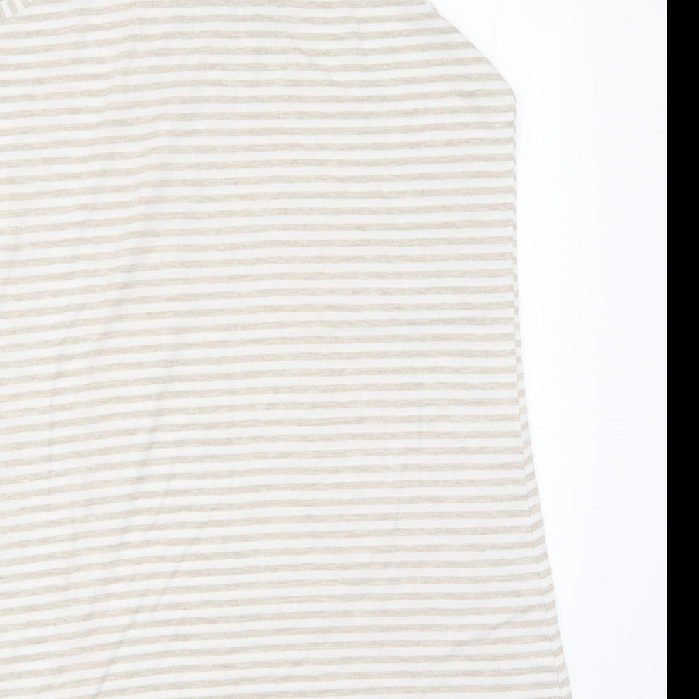 Matalan Womens Beige Striped  Top Dress Size M