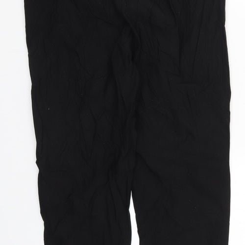 Pure & Natural Womens Black Floral  Trousers  Size 14 L22 in