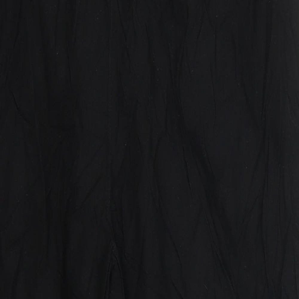 Pure & Natural Womens Black Floral  Trousers  Size 14 L22 in