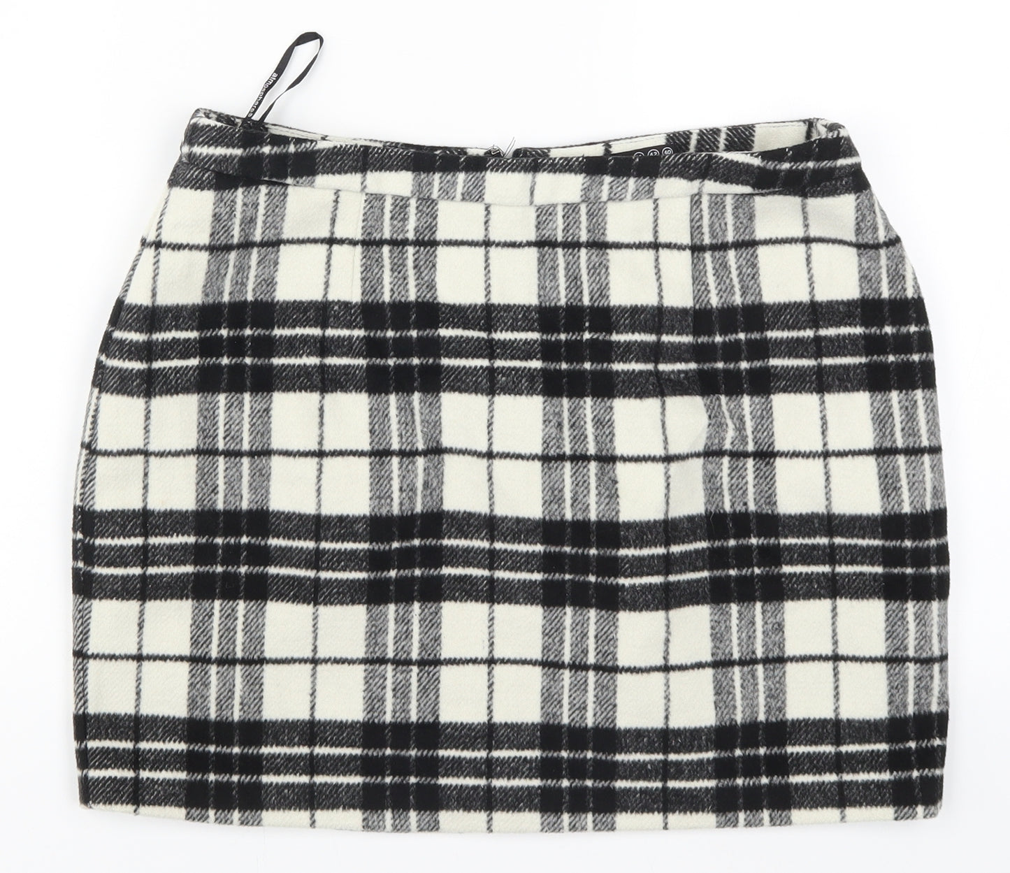 Atmosphere Womens White Check  Maxi Skirt Size 14  - Black and White