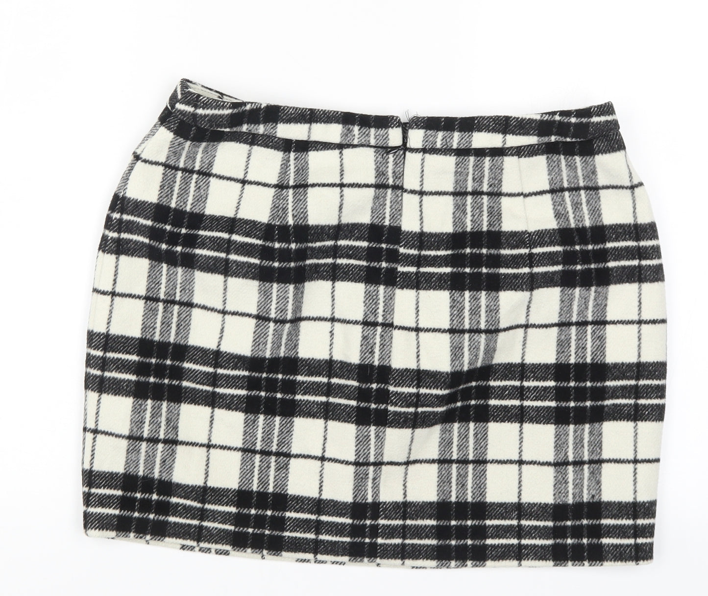 Atmosphere Womens White Check  Maxi Skirt Size 14  - Black and White