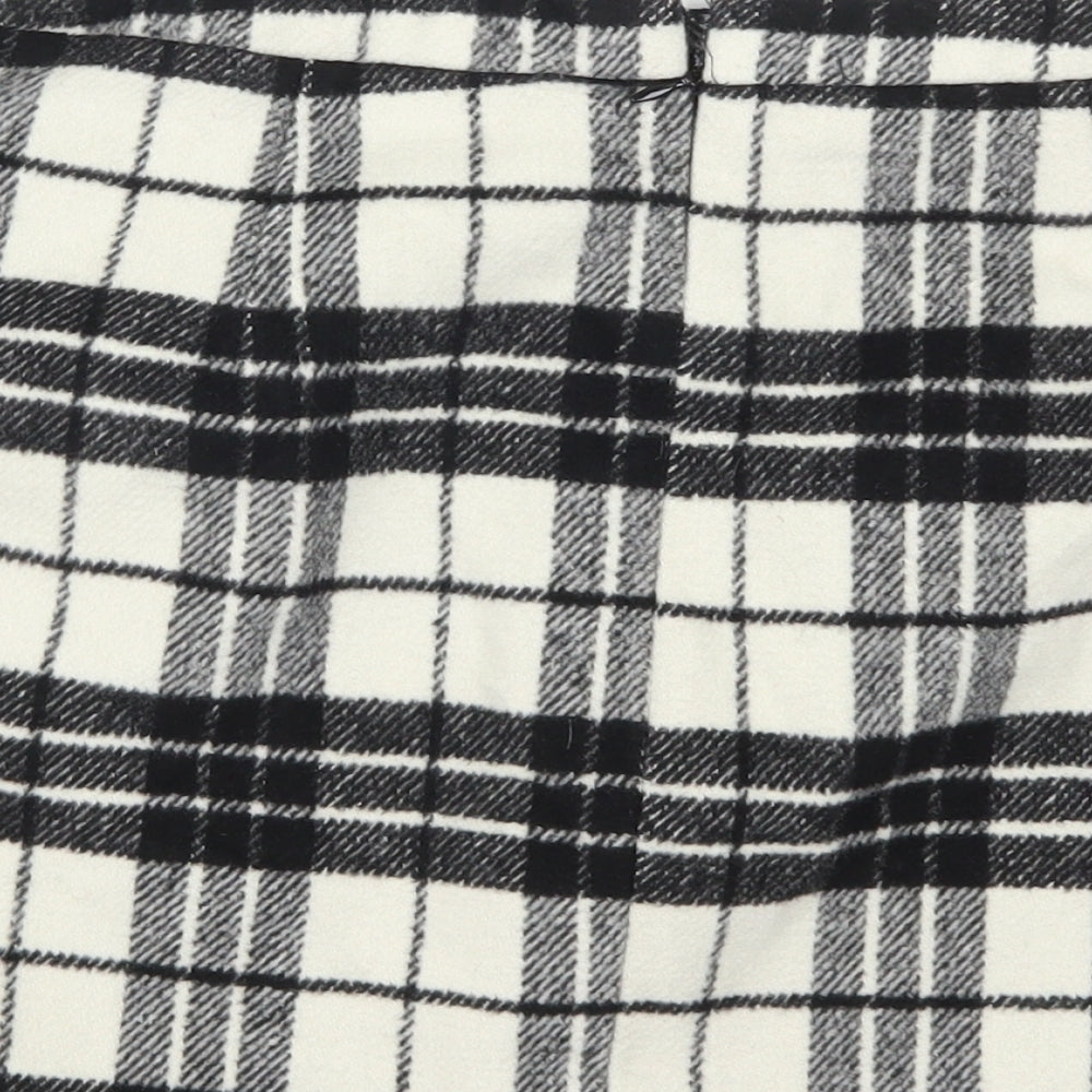 Atmosphere Womens White Check  Maxi Skirt Size 14  - Black and White