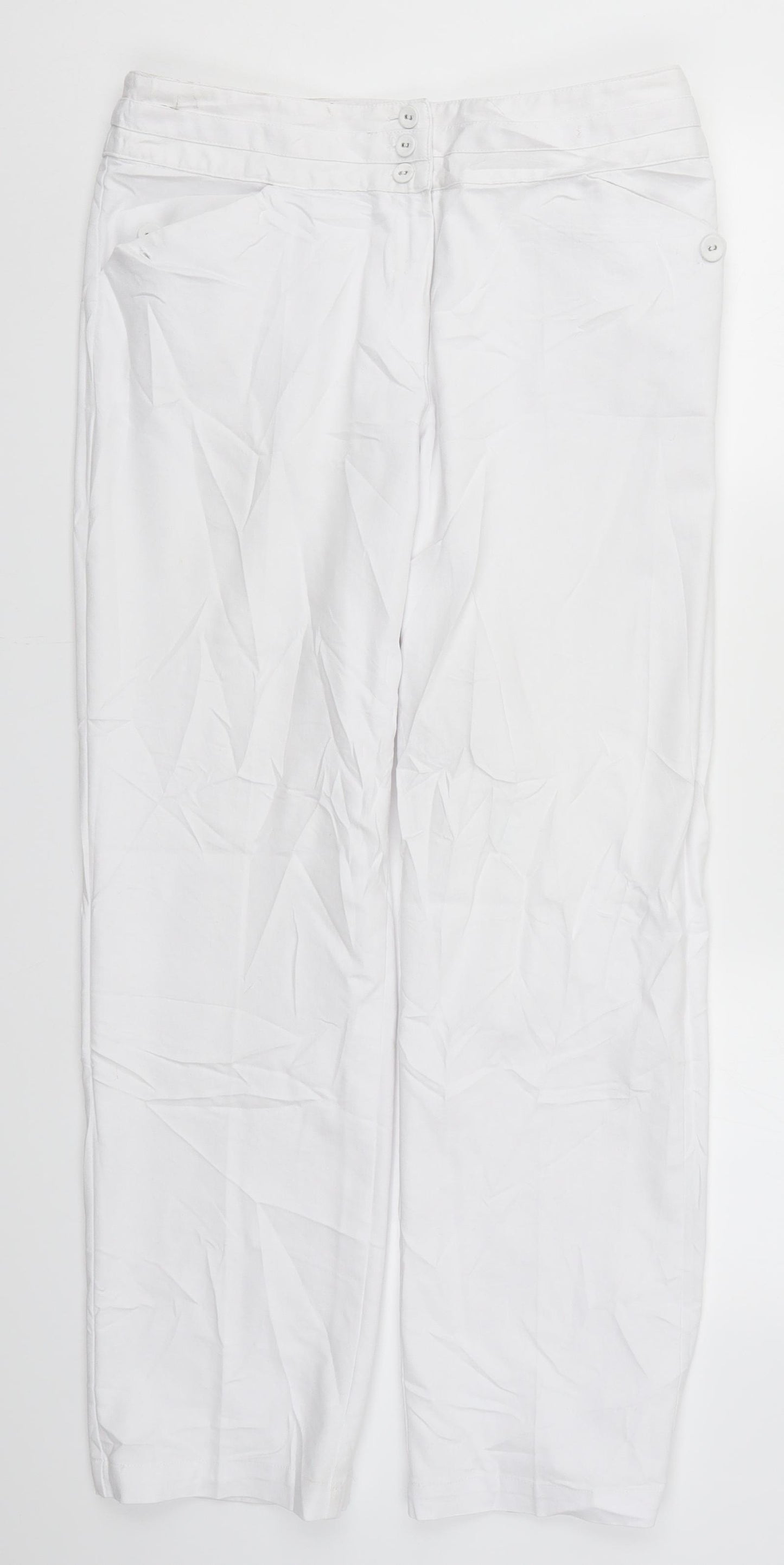 Epilogue Womens White   Trousers  Size 14 L28.5 in