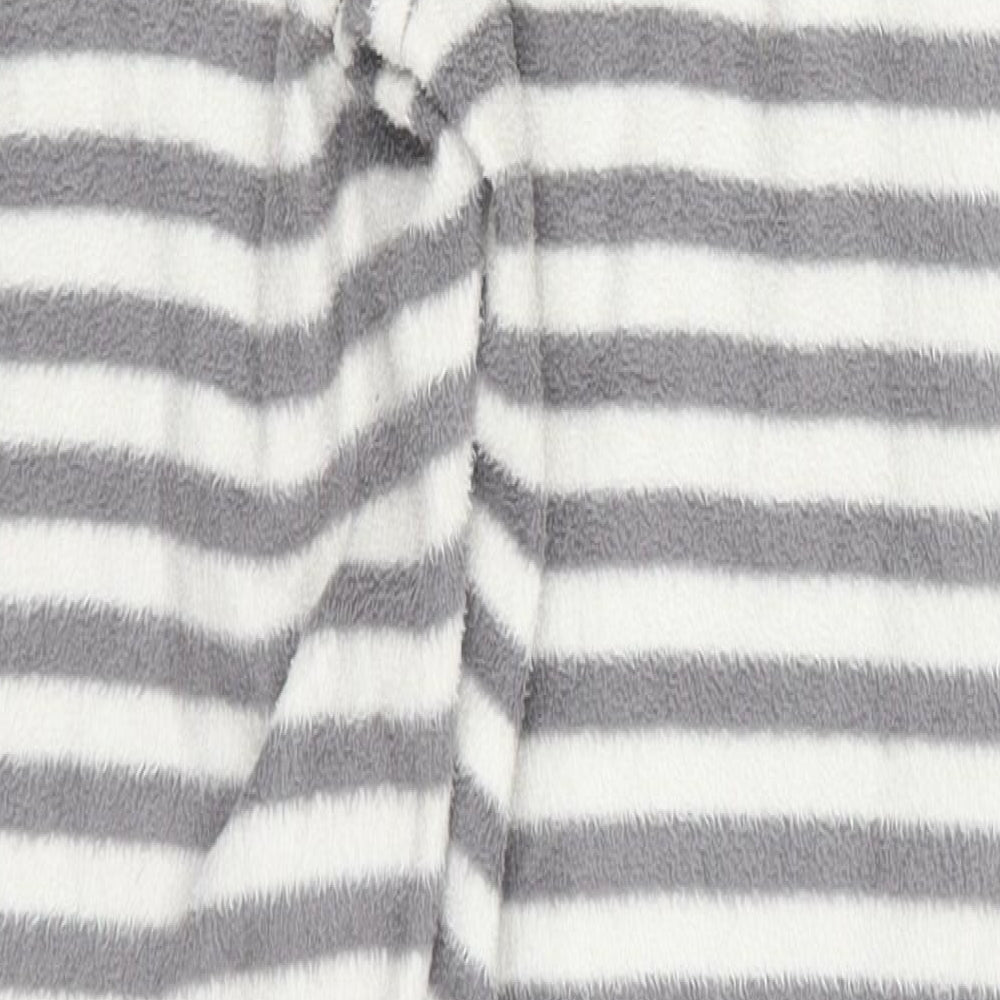 Marks and Spencer Womens Grey Striped  Trousers  Size 6 L27 in - Loungewear