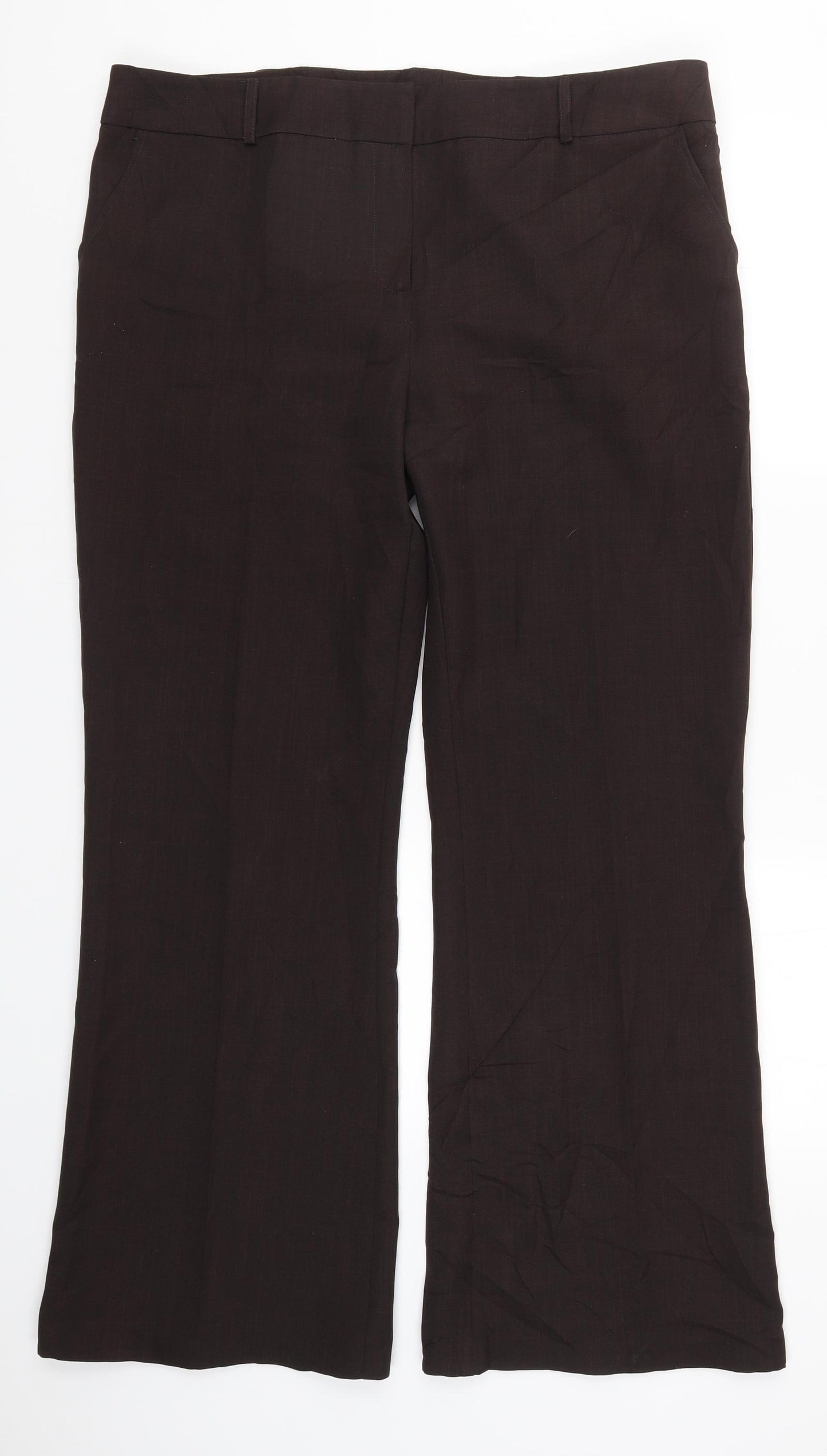 TU Womens Brown   Trousers  Size 18 L31 in
