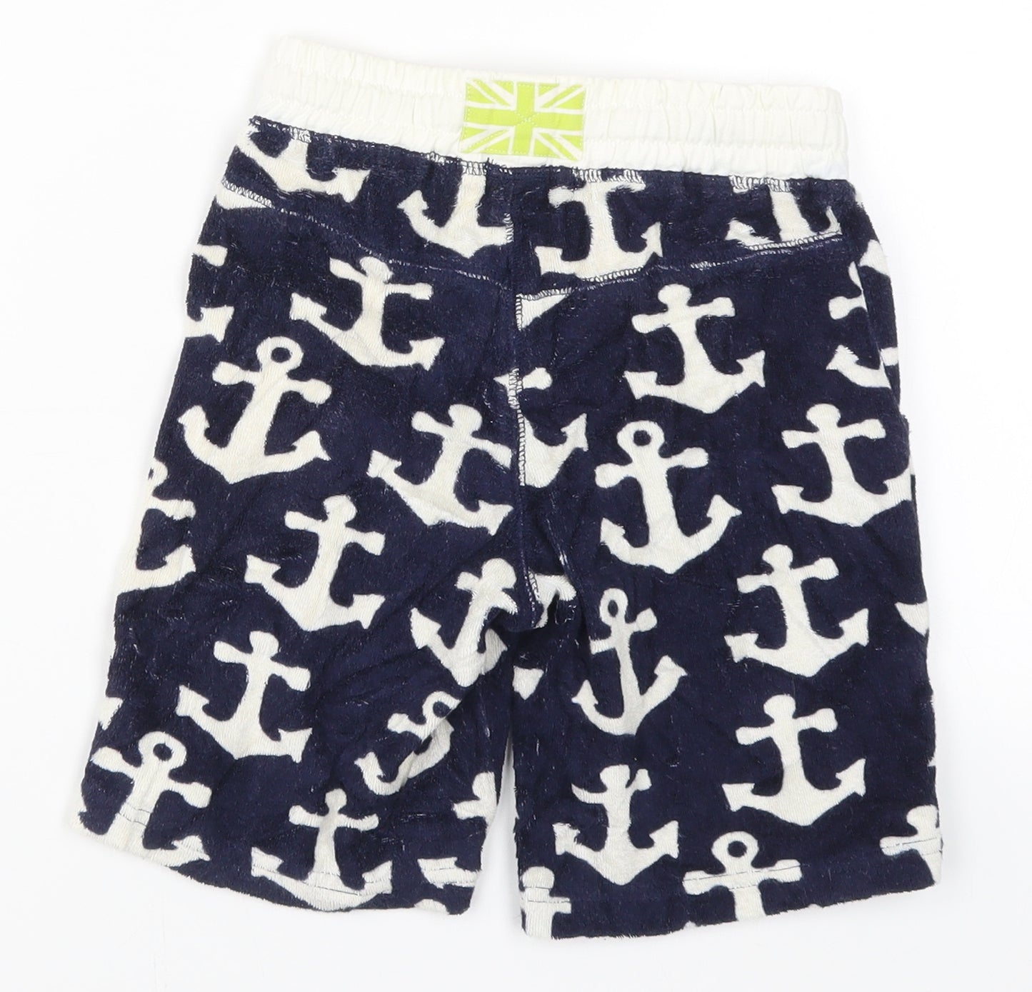 Mini Boden Boys Blue   Bermuda Shorts Size 4 Years - Anchor Print