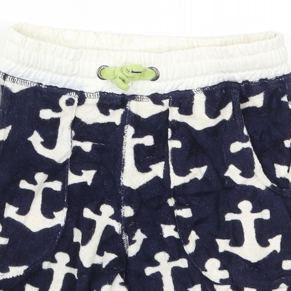 Mini Boden Boys Blue   Bermuda Shorts Size 4 Years - Anchor Print