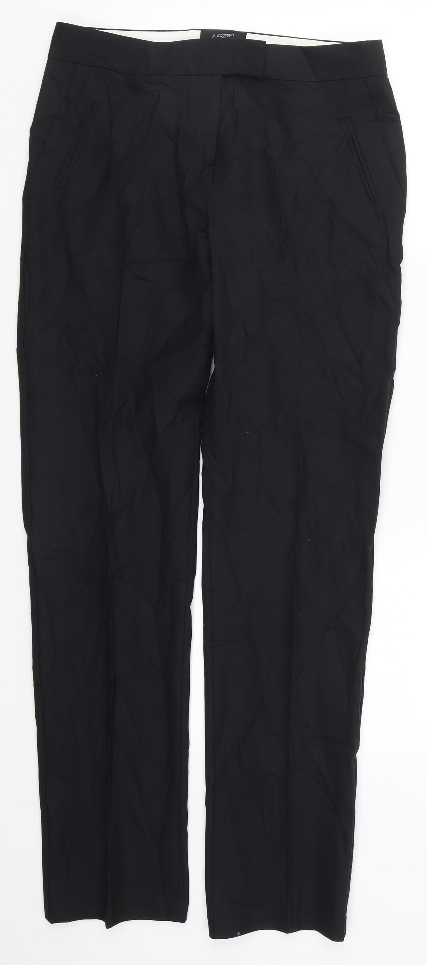 Marks and Spencer Womens Black   Trousers  Size 8 L30 in