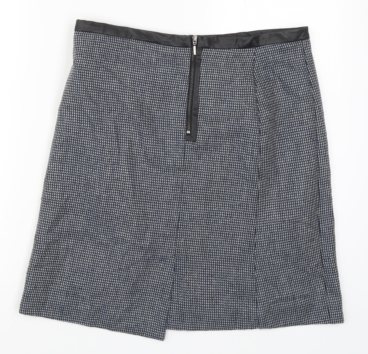 TU Womens Blue Geometric  A-Line Skirt Size 12
