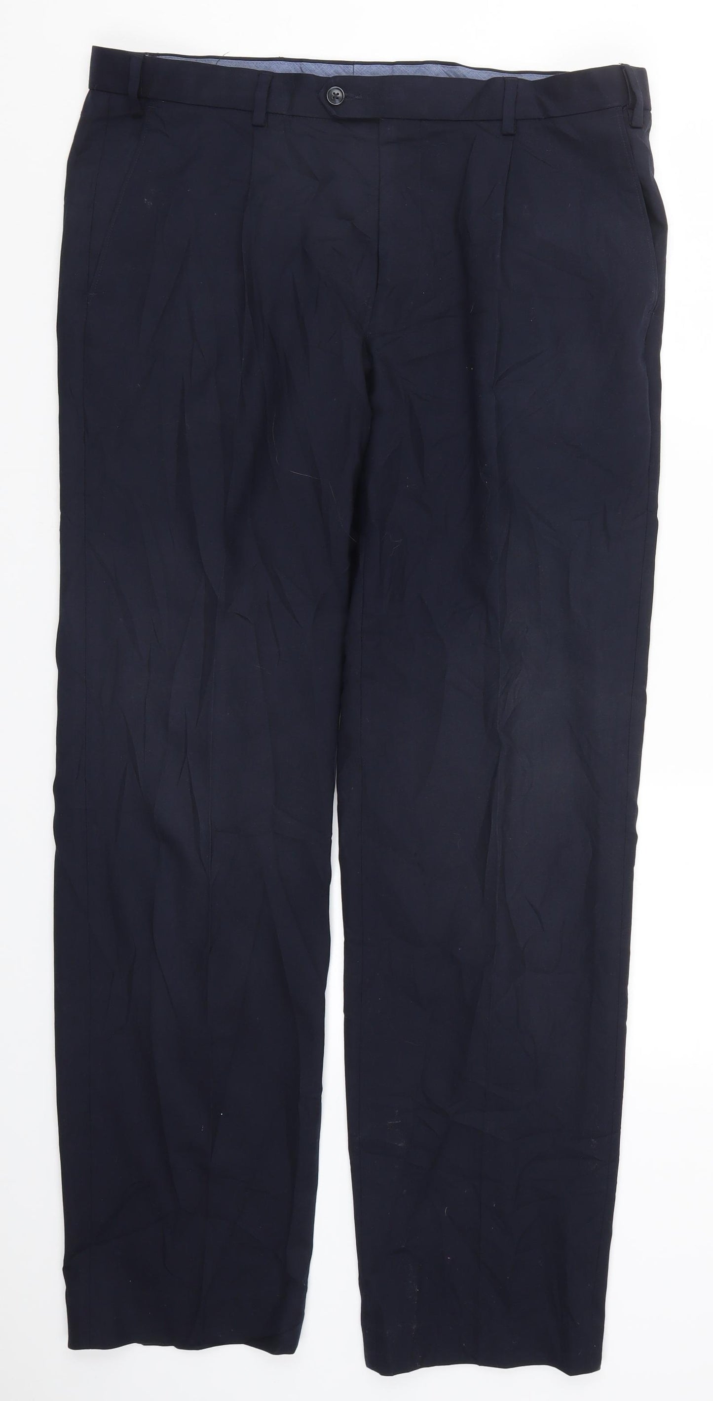 Marks and Spencer Mens Blue   Trousers  Size 38 L33 in