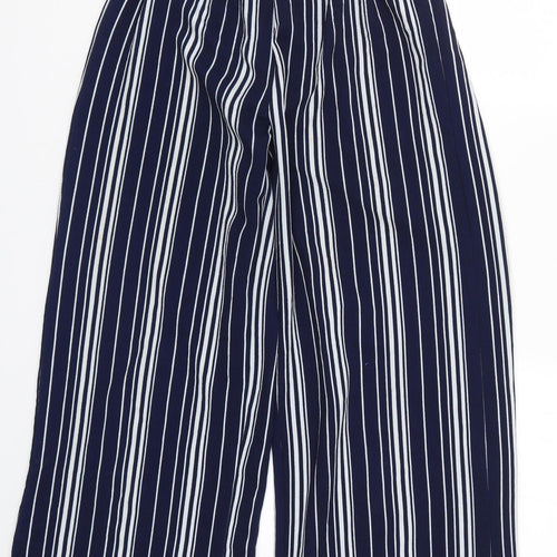Passport Womens Blue Striped  Trousers  Size M L26 in