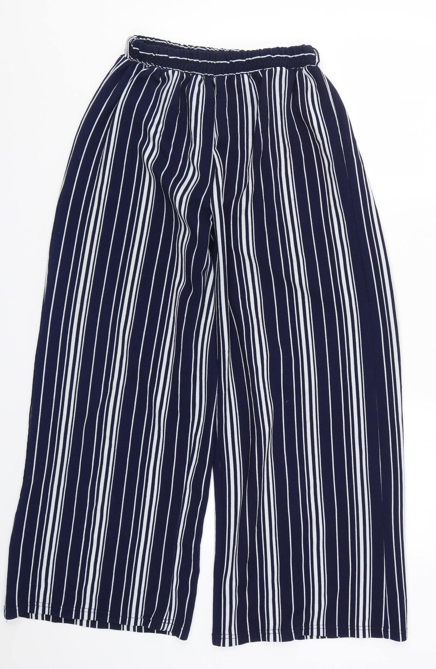 Passport Womens Blue Striped  Trousers  Size M L26 in