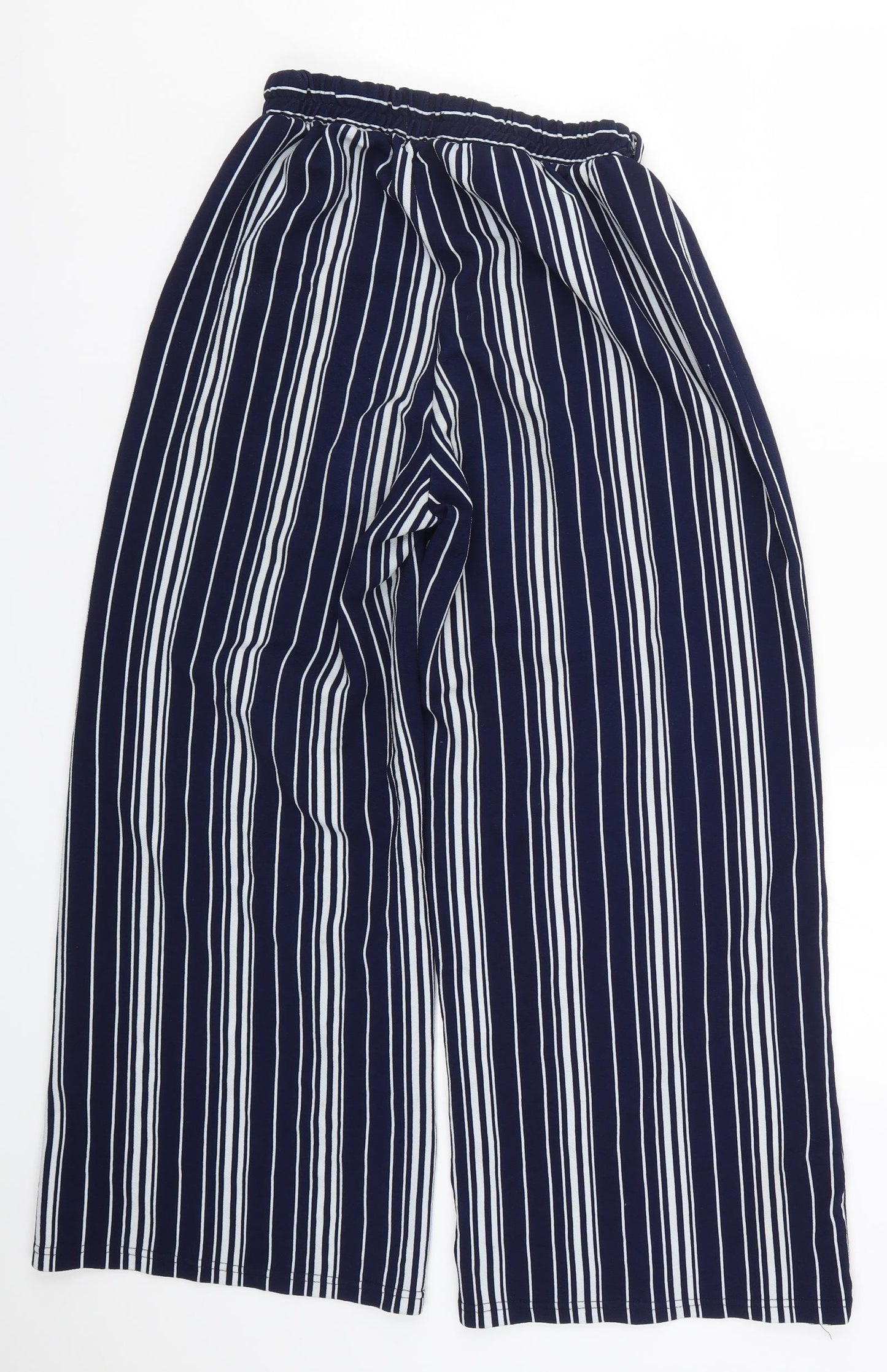 Passport Womens Blue Striped  Trousers  Size M L26 in