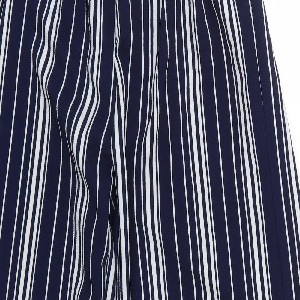 Passport Womens Blue Striped  Trousers  Size M L26 in
