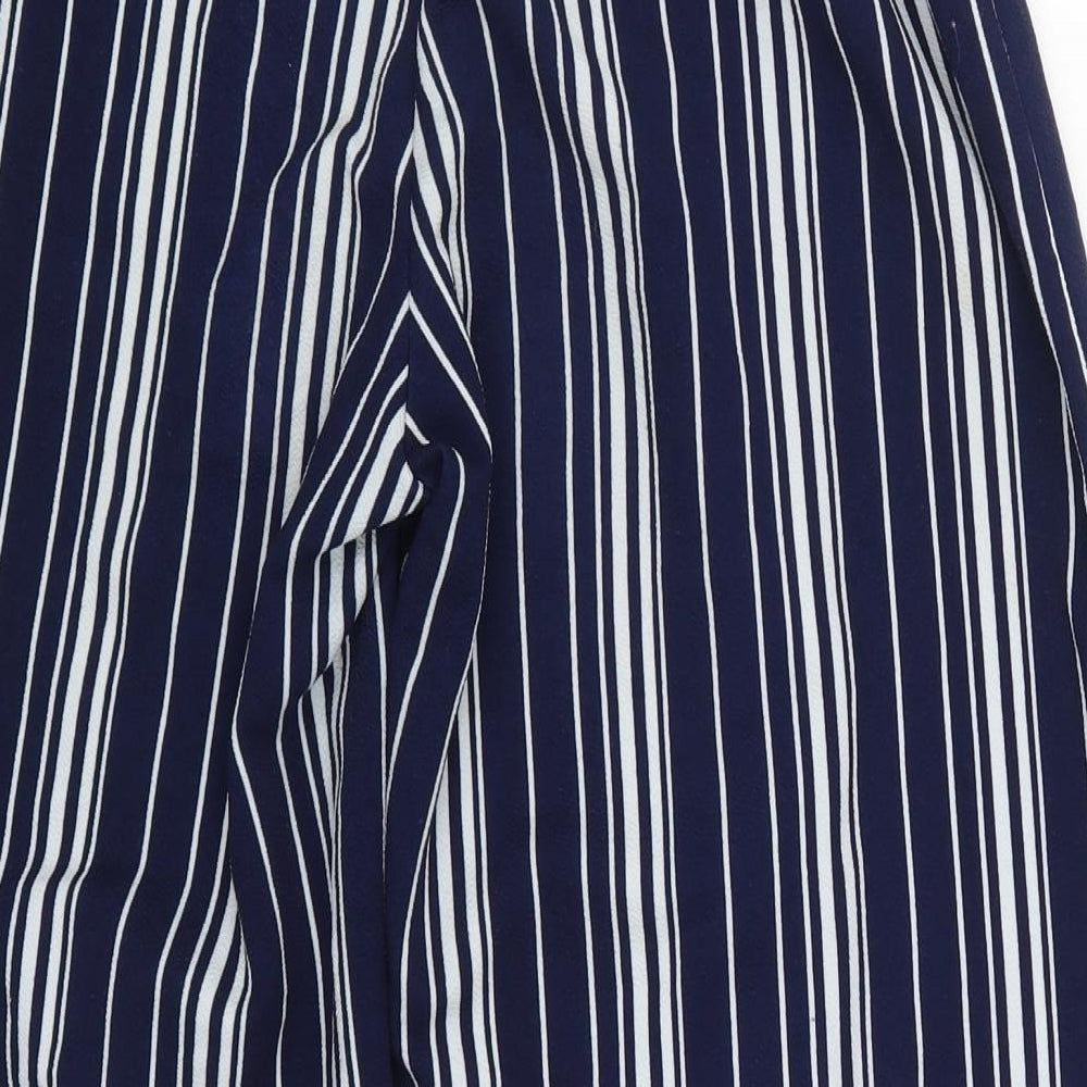 Passport Womens Blue Striped  Trousers  Size M L26 in