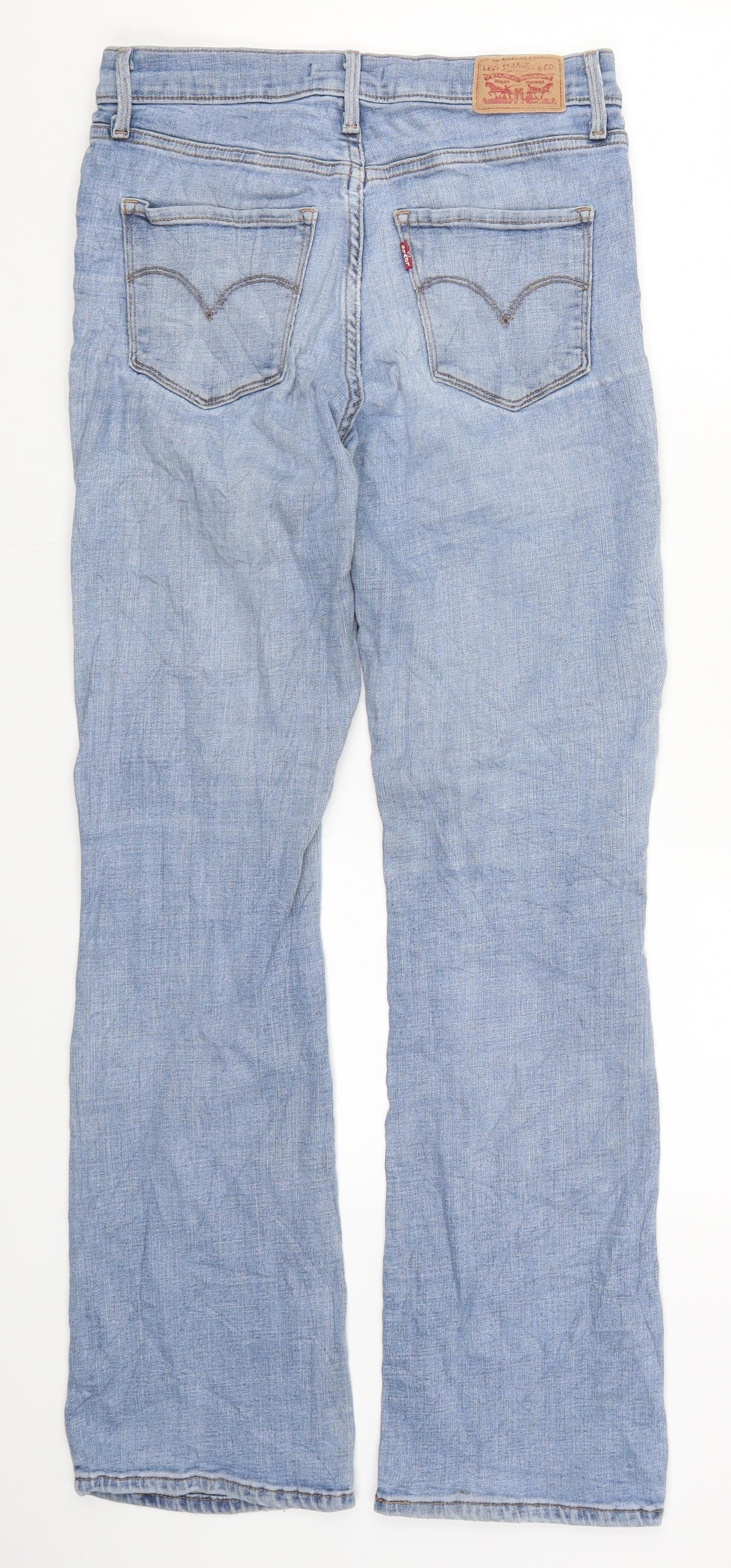 Levi's Womens Blue  Denim Straight Jeans Size 29 in L30 in
