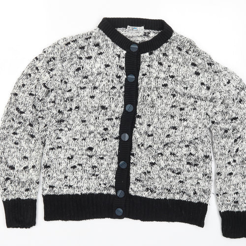 Littlewoods Womens Grey  Knit Cardigan Jumper Size 10