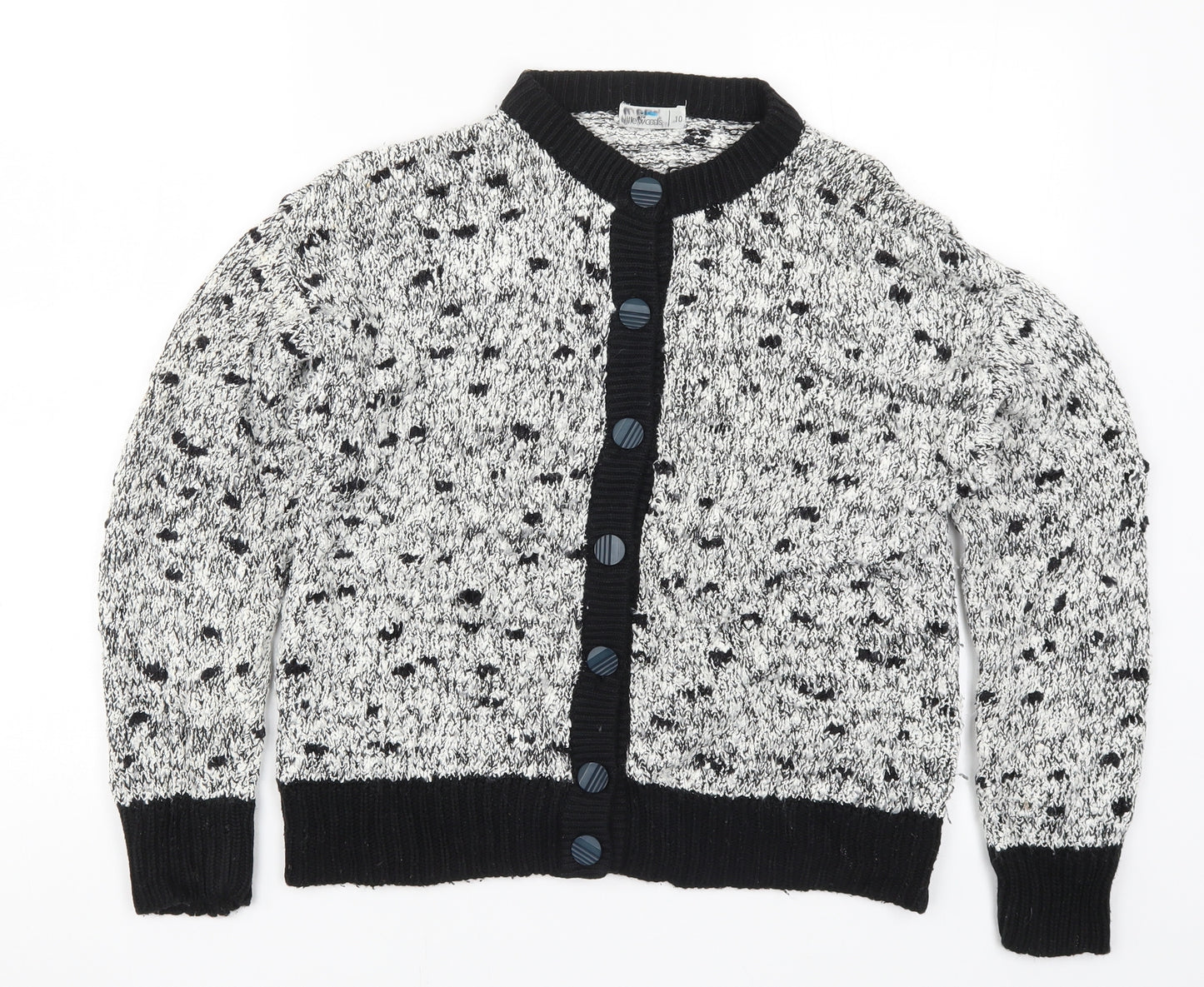 Littlewoods Womens Grey  Knit Cardigan Jumper Size 10