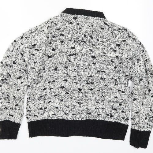 Littlewoods Womens Grey  Knit Cardigan Jumper Size 10