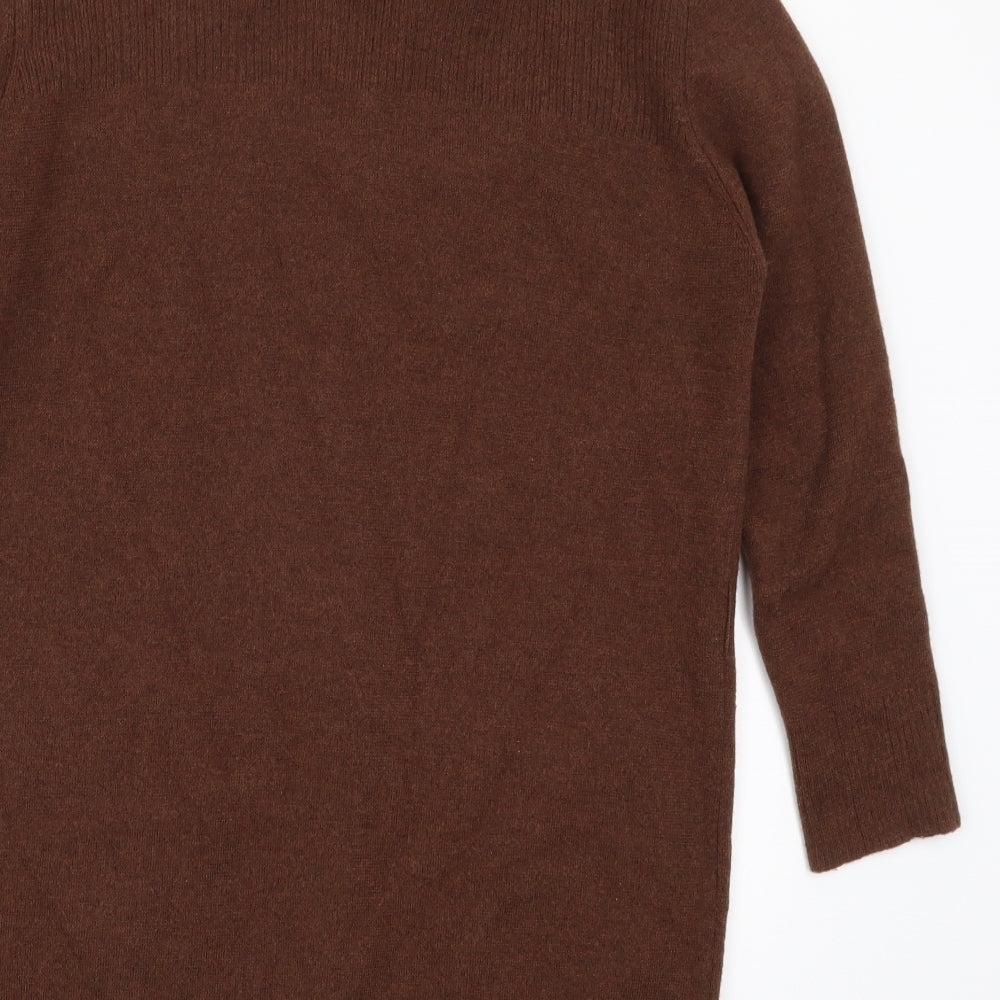 Pltinum Womens Brown  Knit Cardigan Jumper Size M