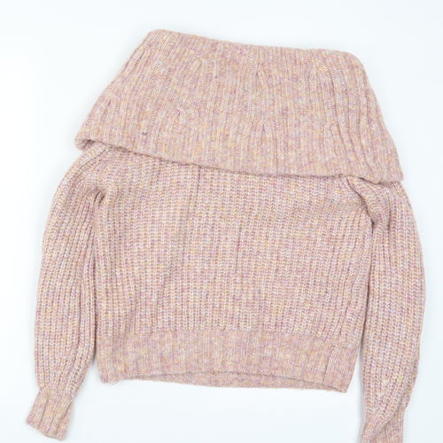 H&M Womens Pink  Knit Pullover Jumper Size XS