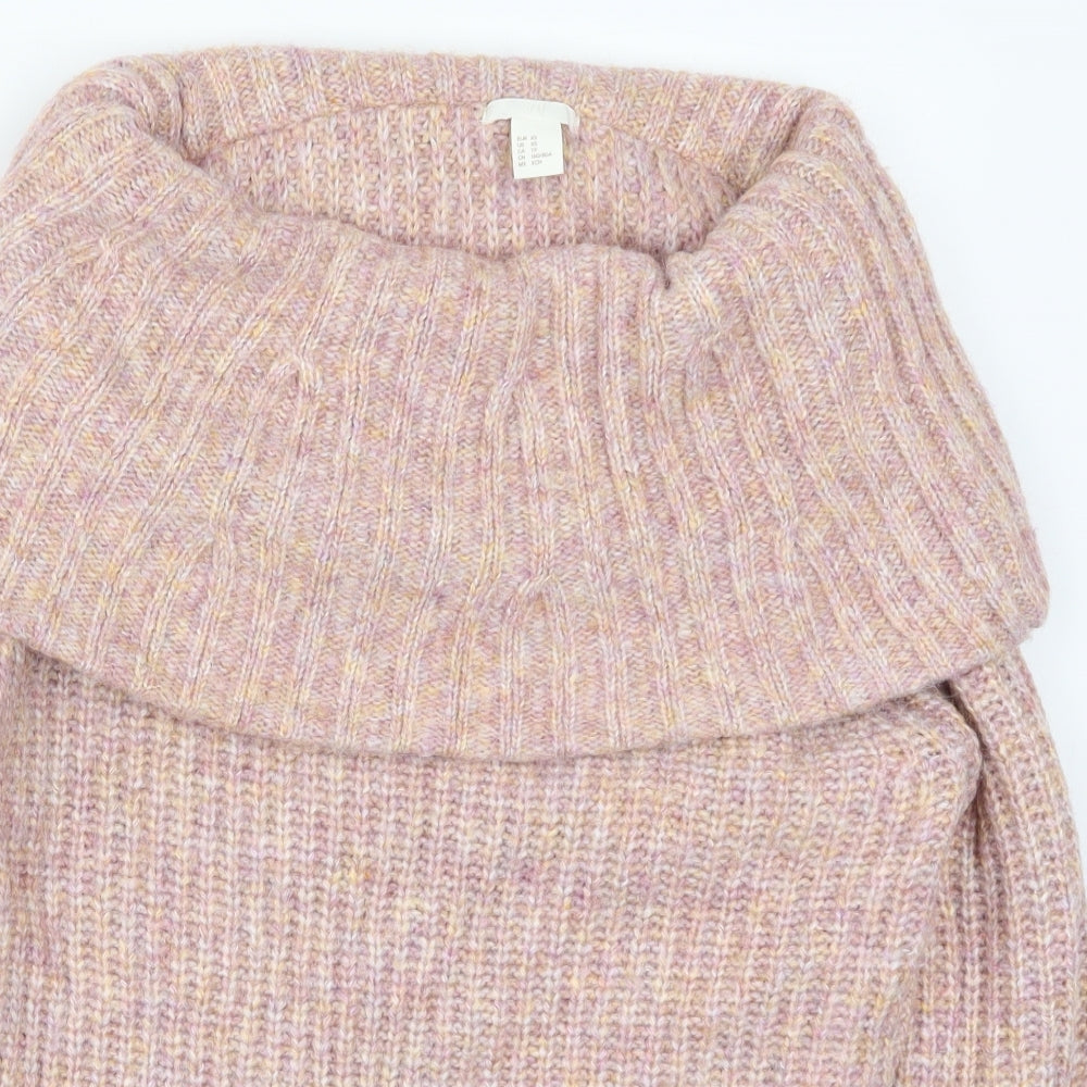 H&M Womens Pink  Knit Pullover Jumper Size XS