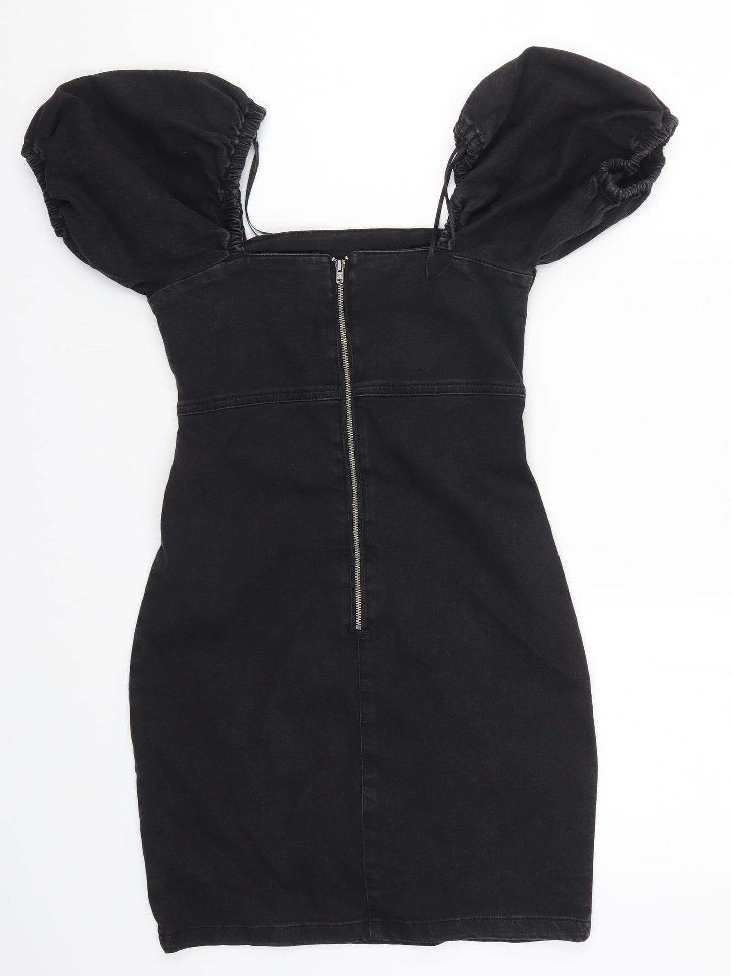 New Look Womens Black  Denim Mini  Size 8