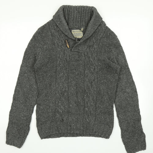 Officers Club Mens Grey  Knit Pullover Jumper Size S
