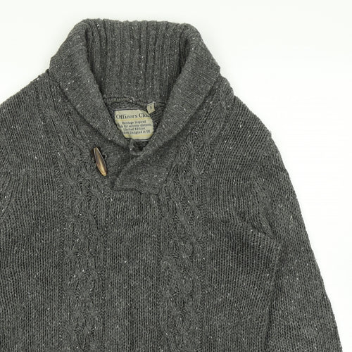 Officers Club Mens Grey  Knit Pullover Jumper Size S